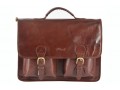 Мужской портфель из натуральной кожи Ashwood Leather 8190 Chestnut Brown