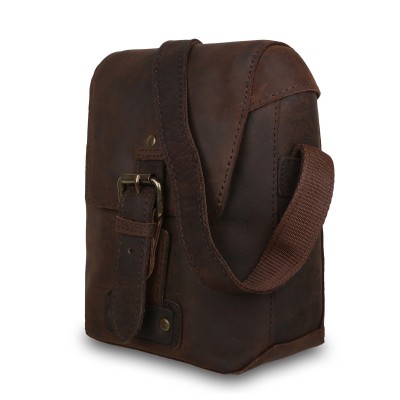 Кожаная мужская сумка через плечо Ashwood Leather  Miro Brown