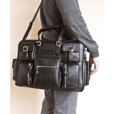 Кожаная дорожная мужская сумка Carlo Gattini  Fornelli black (арт. 5033-01)