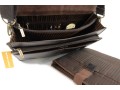 Кожаный портфель мужской Ashwood Leather Gareth Dark Brown