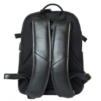 Мужской рюкзак из натуральной кожи Carlo Gattini Falcone black (арт. 3074-01)