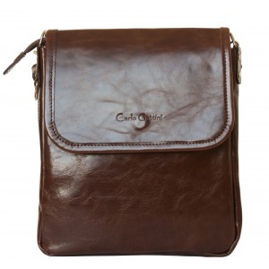 Кожаная мужская сумка через плечо Carlo Gattini Lotelli brown (арт. 5027-02)