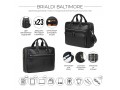 Мужская деловая сумка с 23 карманами и отделами BRIALDI Baltimore (Балтимор) relief black
