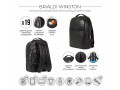 Мужской рюкзак из натуральной кожи BRIALDI Winston (Винстон) relief black