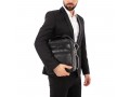 Кожаная мужская сумка через плечо Handford Black