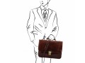 Кожаный портфель мужской TORINO (Коричневый)