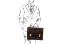 Кожаный портфель мужской TRIESTE (Темно-коричневый)